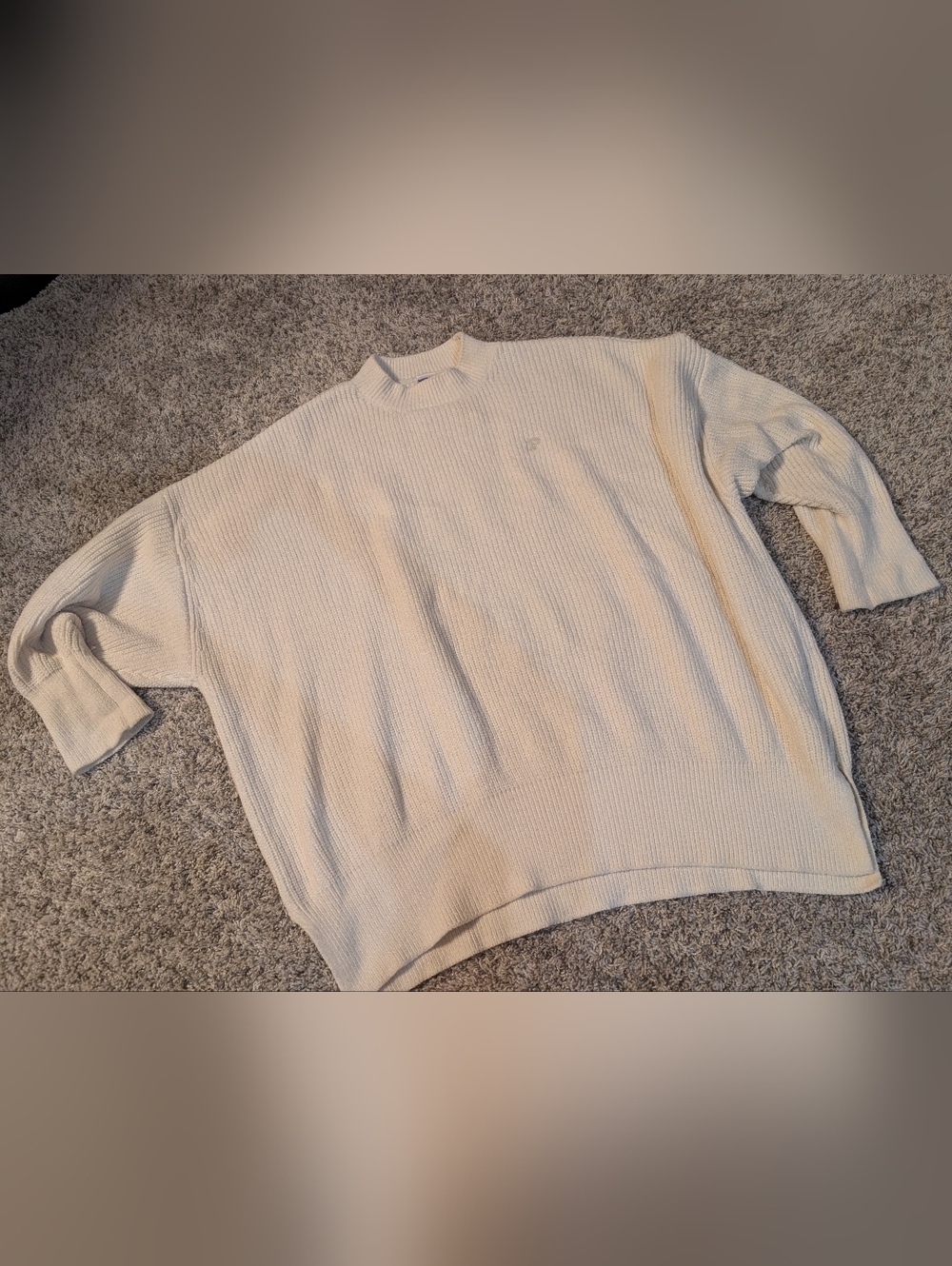 Pink! Chenille Cream Sweater